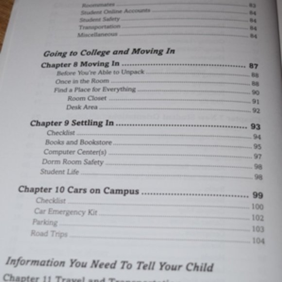 College Planning Book:  "Parent's Operational Manual - Picture 7 of 12